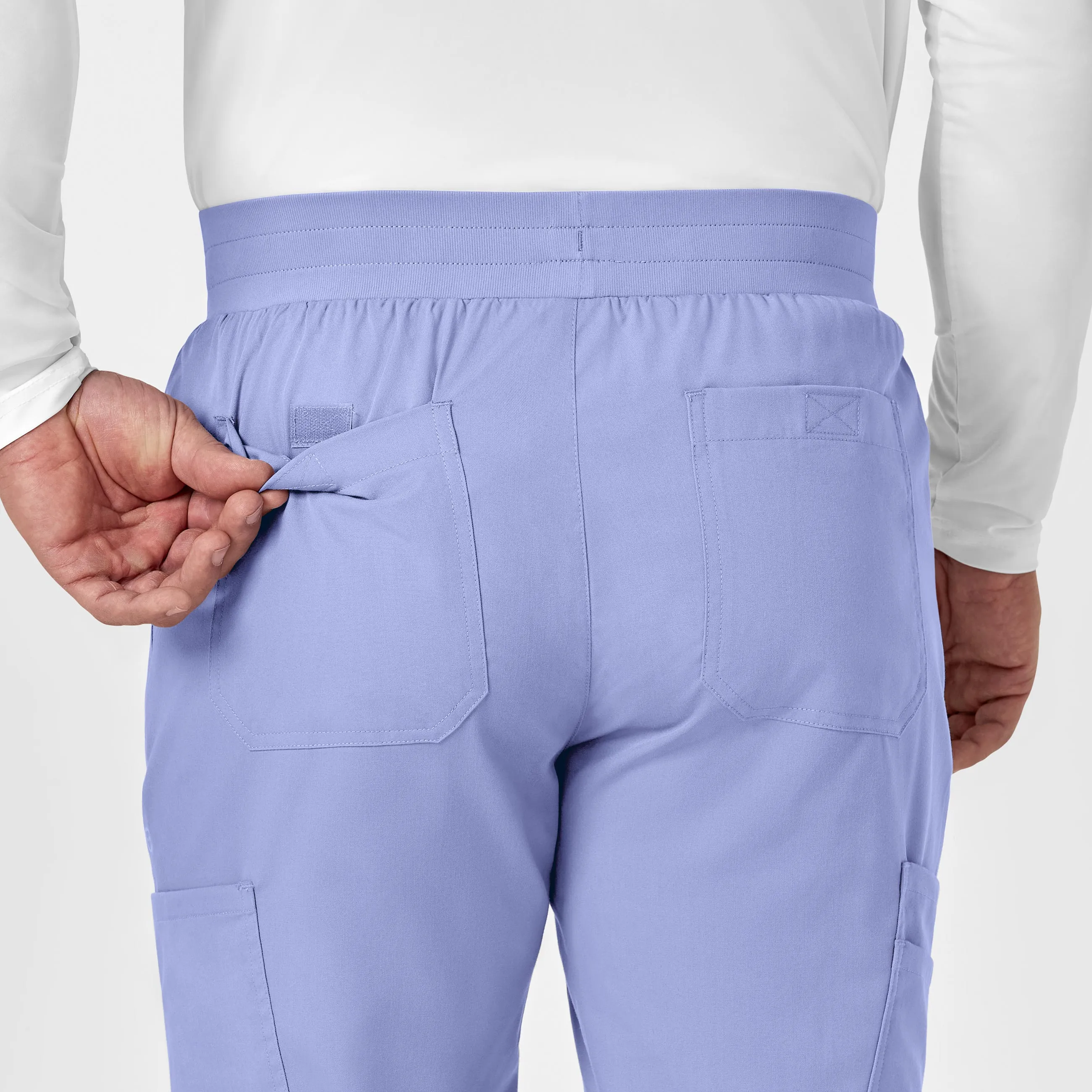 PRO Men's Cargo Jogger Scrub Pant - Ceil Blue