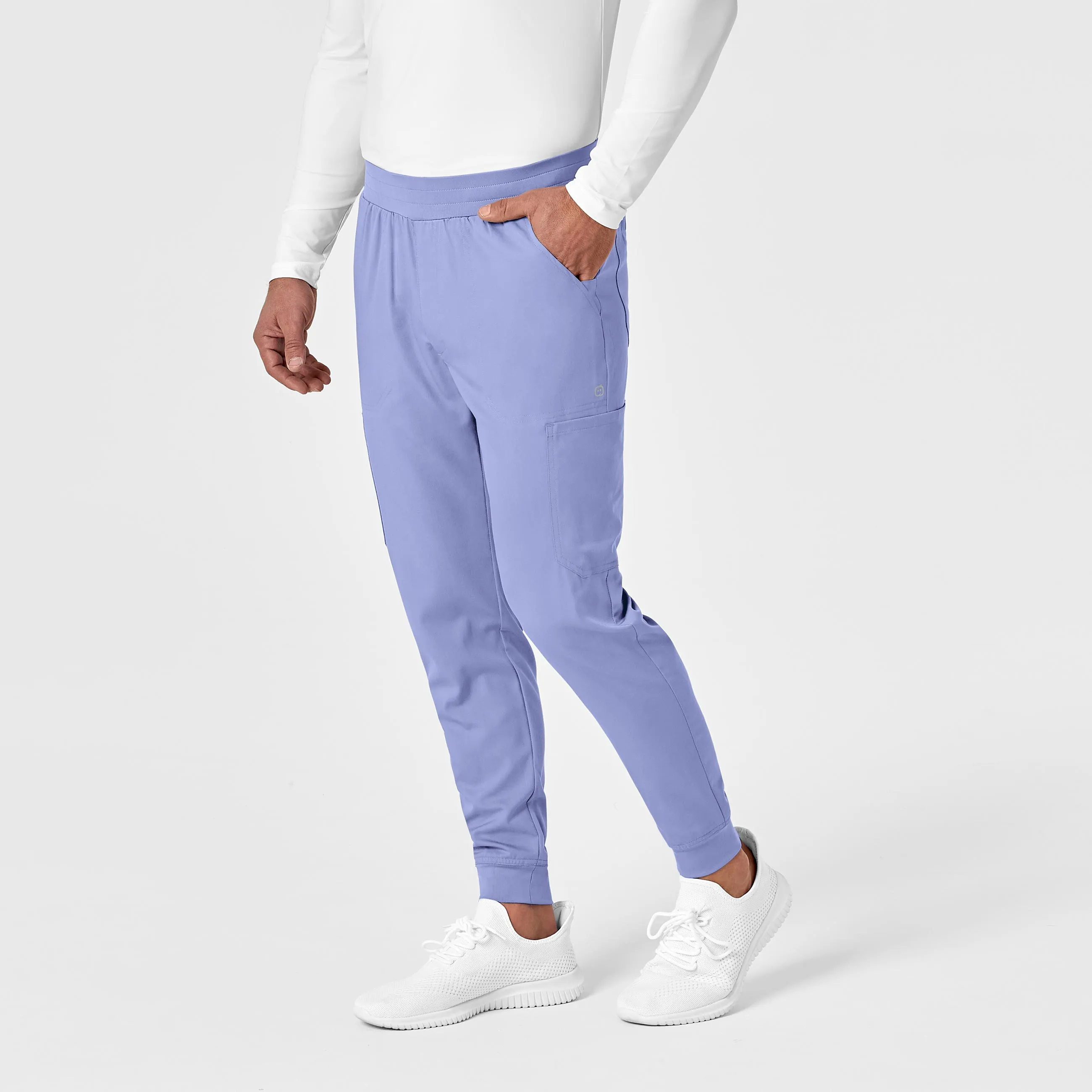 PRO Men's Cargo Jogger Scrub Pant - Ceil Blue