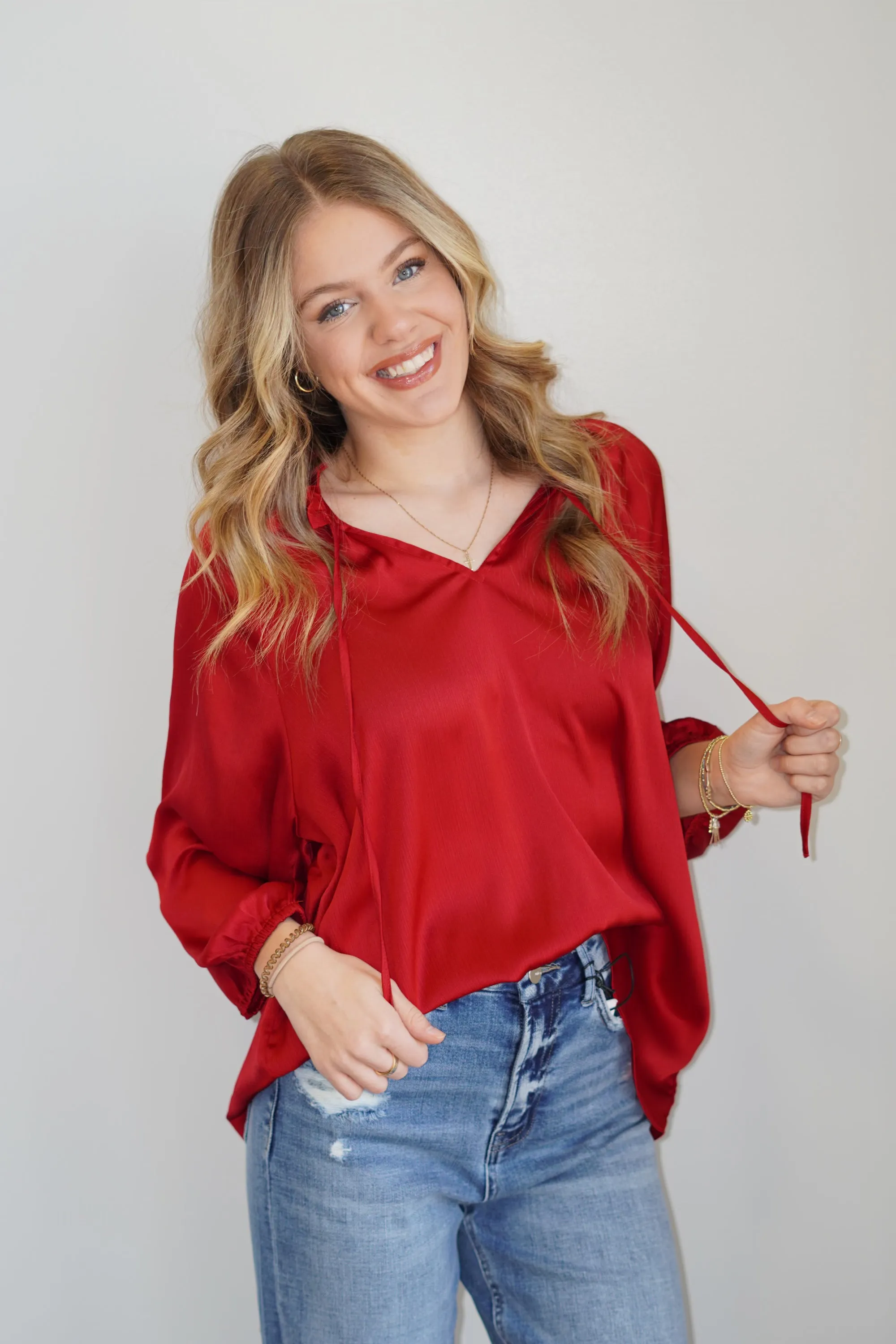 Tasha Tie Front Flowing Top