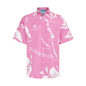 THE ARCHIPELAGO BUTTON UP- PINK & WHITE