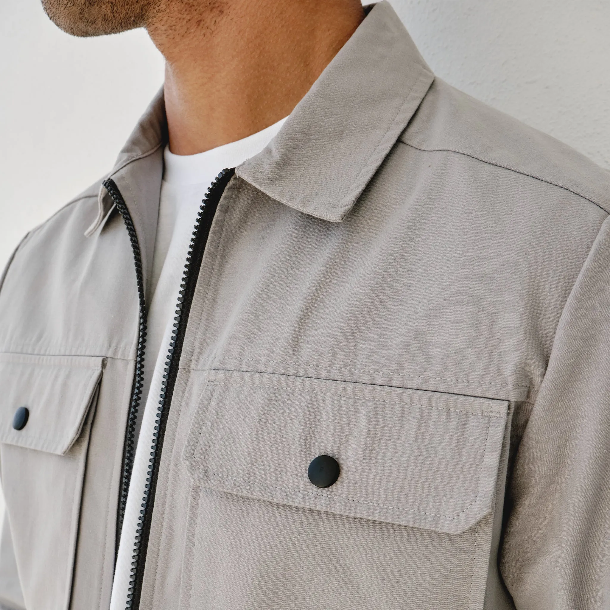 Utility Overshirt | Ice Grey