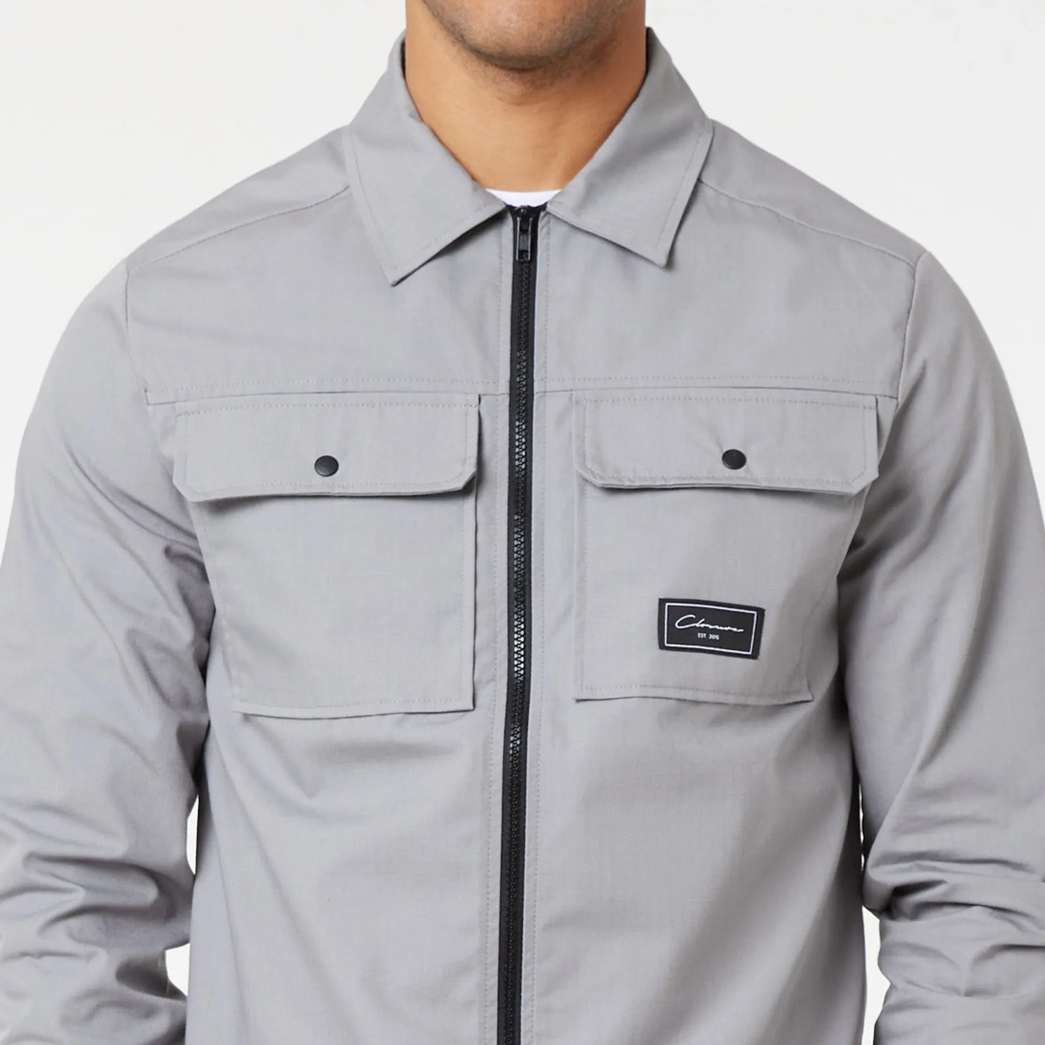 Utility Overshirt | Ice Grey