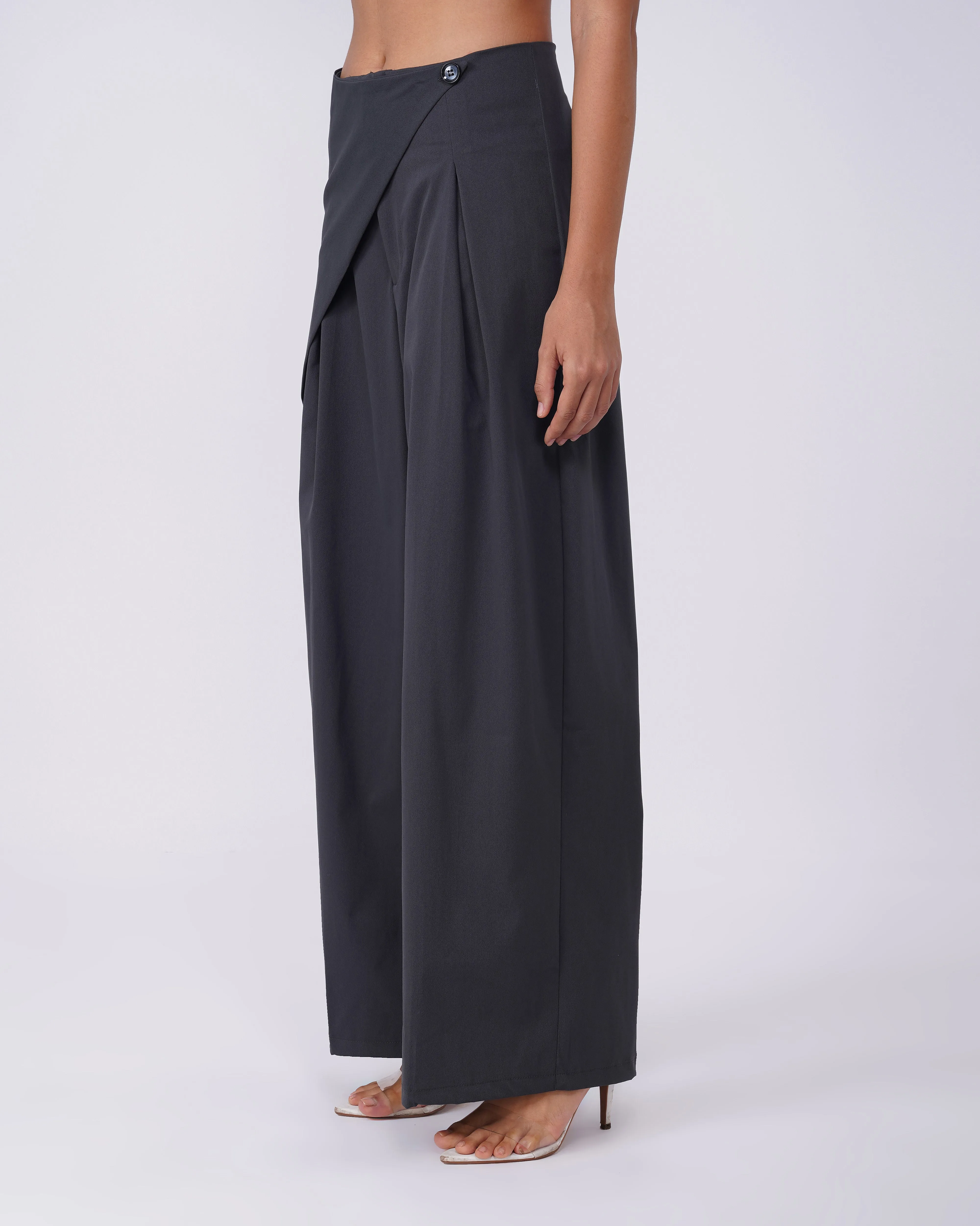 WIDE LEG TROUSERS WITH WRAP AROUND