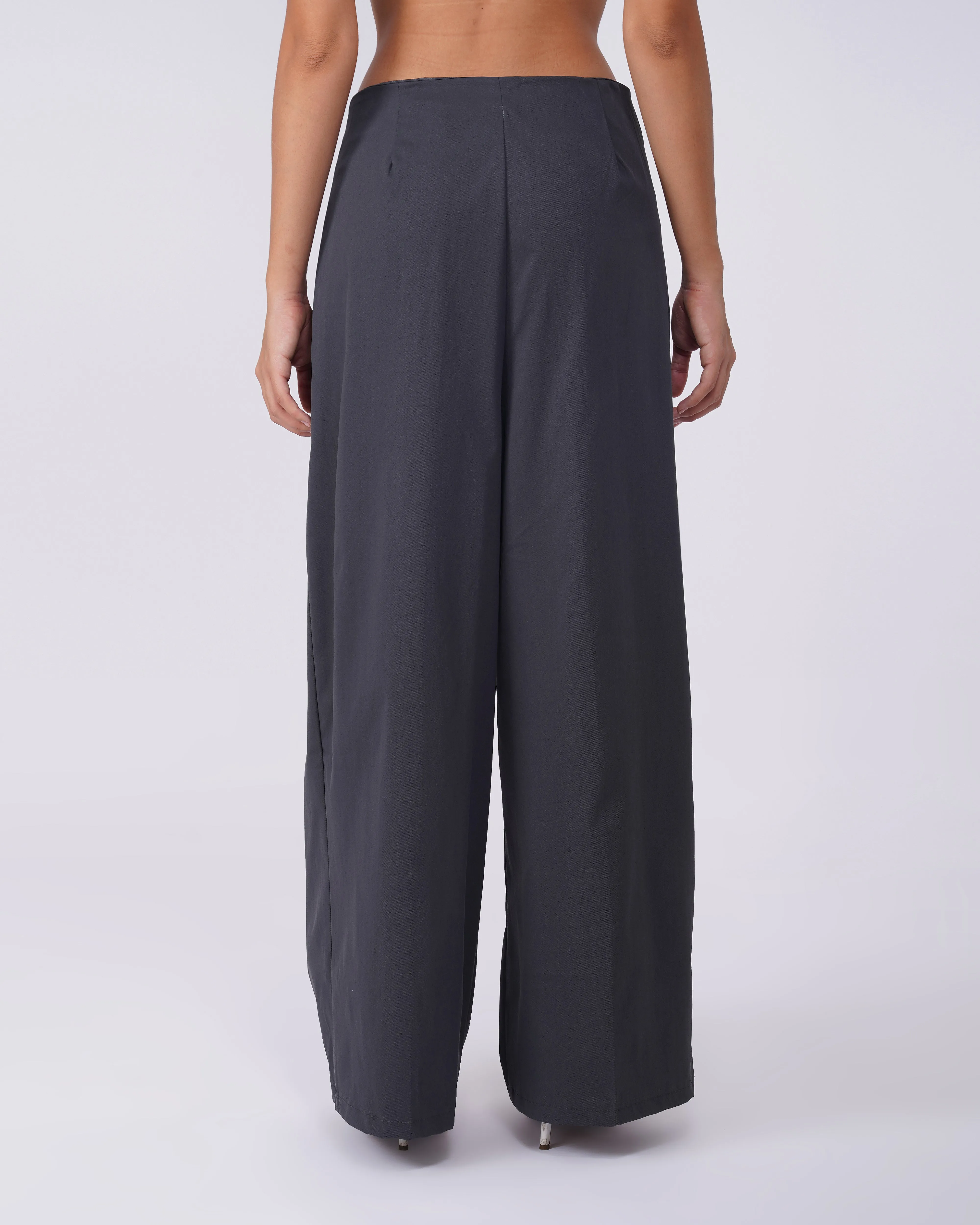 WIDE LEG TROUSERS WITH WRAP AROUND